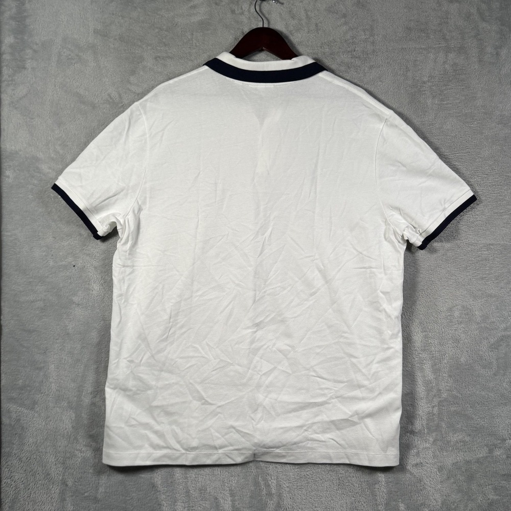 Lacoste Polo Shirt Mens 3XL 8 White Regular Fit Pique Cotton Short Sleeve - Picture 9 of 10